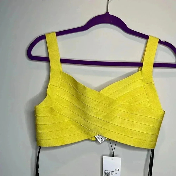Herve Leger & Forever 21 Yellow Bandage Top - Picture 2 of 10